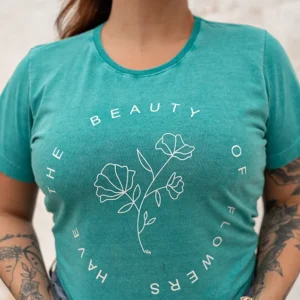 camiseta-feminina-estonada-flowers-verde-algodao
